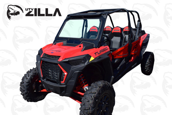 Black vented glass windshield with hand wiper for Polaris RZR XP 1000 & Turbo (2019–2023) by UTVZILLA