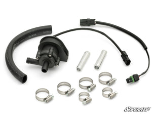 SuperATV idle flow pump kit with pump, hoses, clamps and harness for the Polaris Ranger 1000 heater