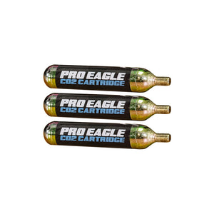 Pro Eagle 33g CO2 cartridge three-pack for Phoenix air jacks