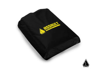 Assault Industries vented UTV cover protecting a side-by-side from sun and rain