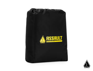 Assault Industries universal UTV cover packed into included branded storage bag