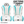 Aces Racing Limited Edition Daytona 101 suspension seats in teal and white