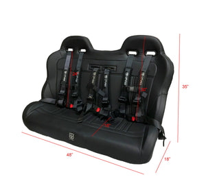 Yamaha Wolverine X4 Rear Bench Seat w/ Harnesses - Dunes 2 Dezert SXS