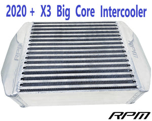 RPM Big Core Intercooler for 2020+ Can-Am X3 lowers intake temps and boosts power, ideal for 120hp to 195hp upgrade kits.