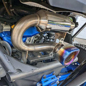 RPM Can-Am X3 stainless blued or black replacement exhaust tip – fits OEM mufflers, spark arrestor compatible.