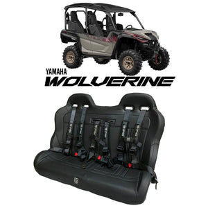 Wolverine RMAX 4 Rear Bench Seat w/ Harnesses - Dunes 2 Dezert SXS