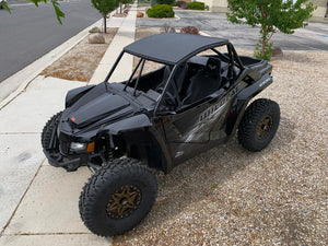 Hard plastic roof for Wildcat XX made from 1/4" UV-resistant material, CNC-fit for precision with 10 rustproof mount points and clamps