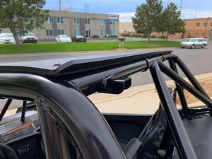 Hard plastic roof for Wildcat XX made from 1/4" UV-resistant material, CNC-fit for precision with 10 rustproof mount points and clamps
