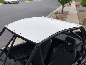 Black aluminum roof for Wildcat XX with CNC fit, rust-proof clamps, and powder-coated .090" aluminum for lasting off-road protection