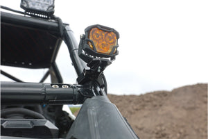 zbroz racing 1.50"-2.0" TUBE LIGHT/ACC. MOUNT installed closeup front