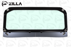 Vented glass windshield for Polaris General UTV by UTVZILLA with aluminum frame and tinted vents