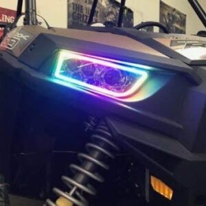 5150 Whips Polaris RZR halos installed