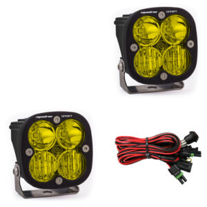 Squadron Sport Black LED Auxiliary Light Pod Pair - Amber Driving/Combo