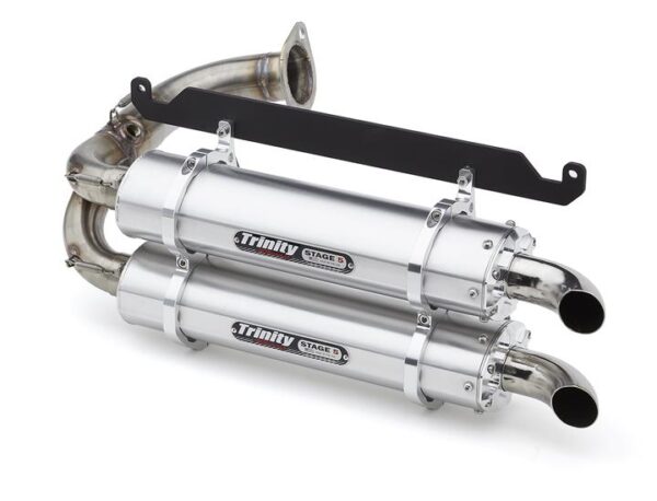 Trinity Honda exhaust with brushed finish