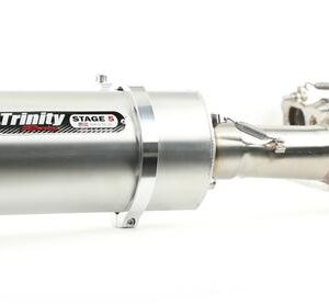 Kawasaki Stinger exhaust with brushed finish