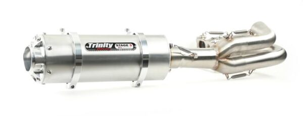 Kawasaki Stinger exhaust with brushed finish