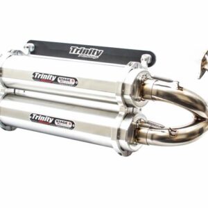 Trinity RZR Turbo exhaust with brushed finish