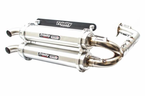 Trinity RZR Turbo exhaust with brushed finish