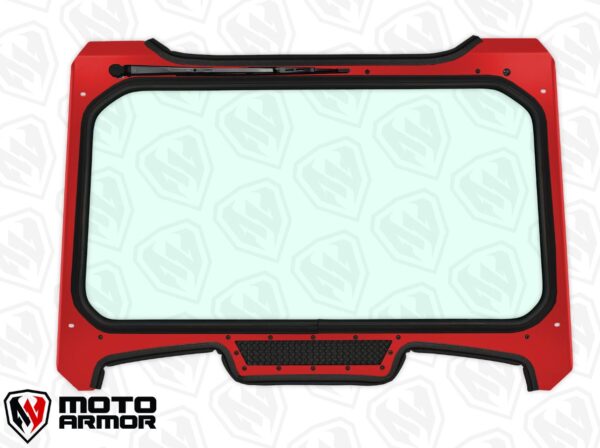 Moto Armor Turbo S Windshield red with black vent