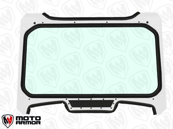 Moto Armor Turbo S Windshield white with black vents