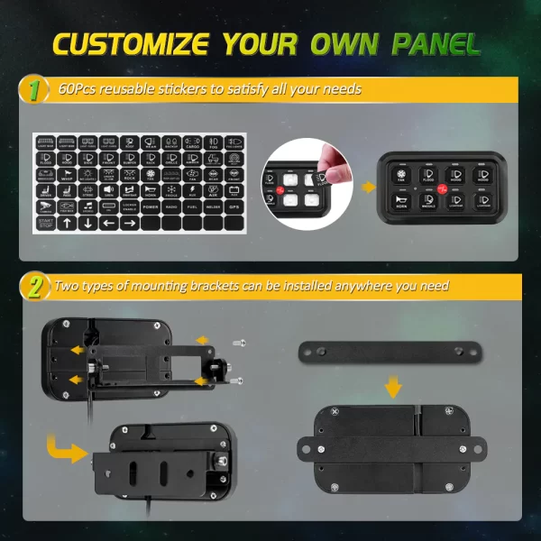 AuxBeam customizable panel