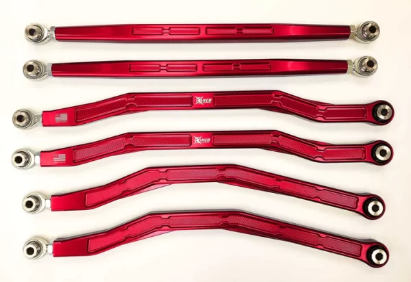 KCB CanAm High Clearance Radius Rods 64" red