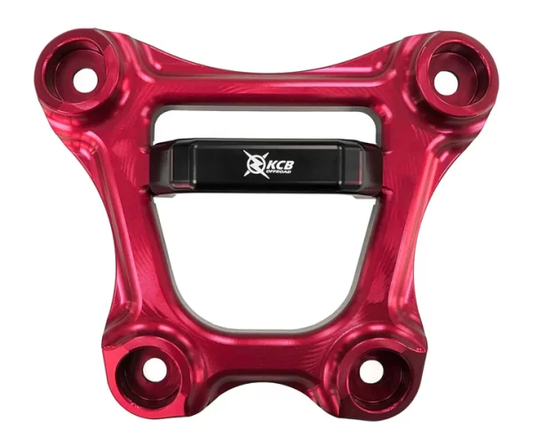 KCB RZR Radius Pull Plate 72" - red plate with black handle