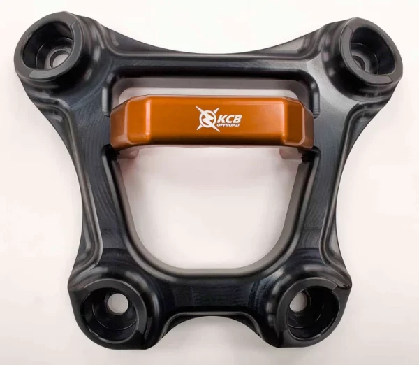 KCB RZR Radius Pull Plate 72" - black plate with orange handle