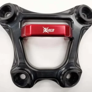 KCB RZR Radius Pull Plate 72" - black plate with red handle