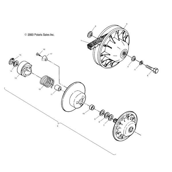 Polaris Secondary Clutch diagram