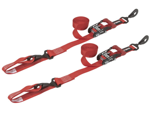 SpeedStrap Ratchet Tie Downs in red