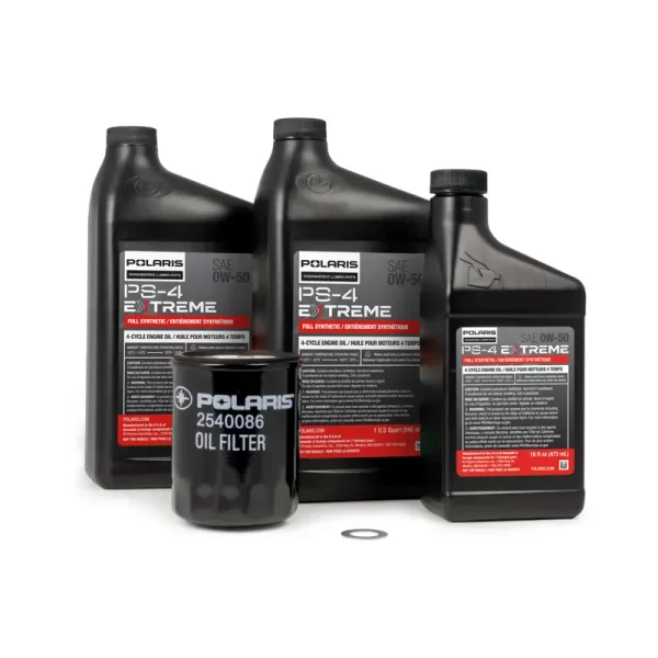 Polaris PS-4 Extreme Duty 0W-50 Full Synthetic Motor Oil Change Kit