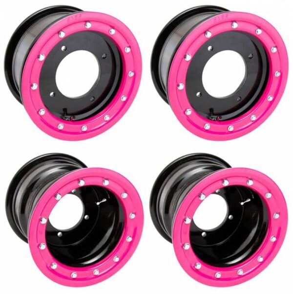 Alba ATV Beadlock in black with pink ring