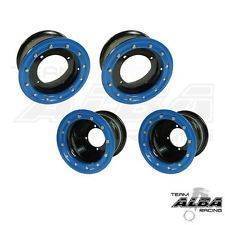 Alba ATV Beadlock in black with blue ring