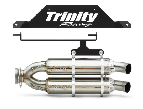 Trinity Racing Polaris Pro R Slip-On Exhaust in stainless