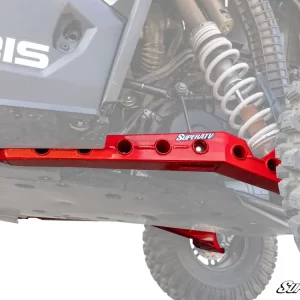 SATV High Clearance Trailing Arm - Red installed cutout photo