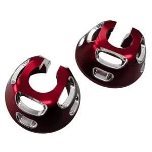 KCB Lower Front Shock Retainer Cups in red