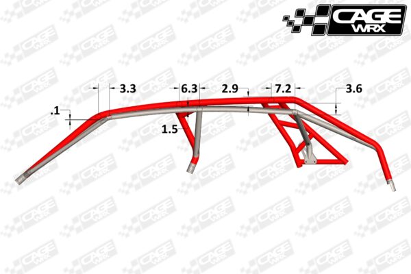 Measurements compared to stock cage