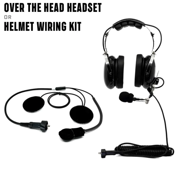 PCI Race Radios Over the Head headset and helmet wiring kit