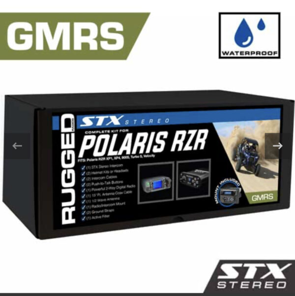 Rugged Radios GMRS STX Stereo Communications Kit for RZR