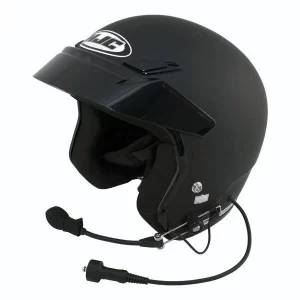 HJC CS-5N Open Face DOT Helmet black wired