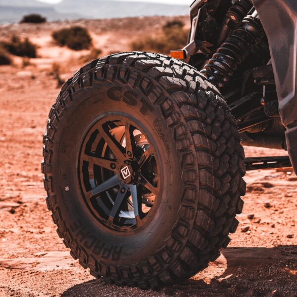 Tire mounted on SXS