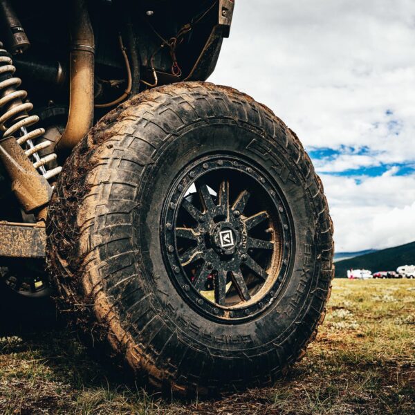 wheel mounted on trail