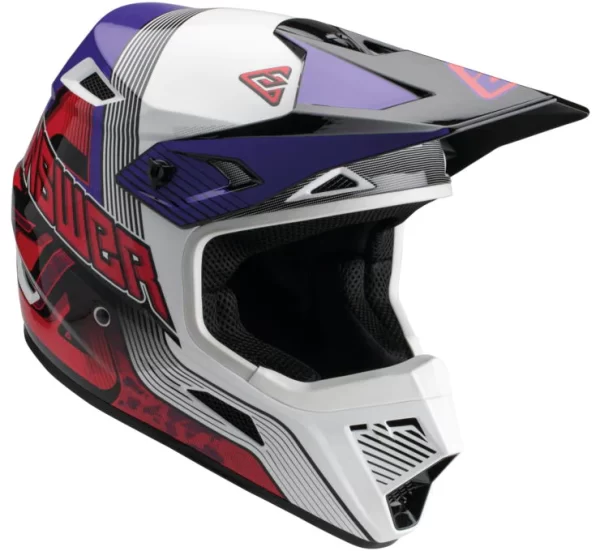 Answer AR1 Vendetta Helmet - Red/White/Purple