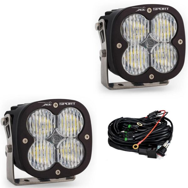 XL Sport LED Auxiliary Light Pod Pair - Clear Wide Cornering