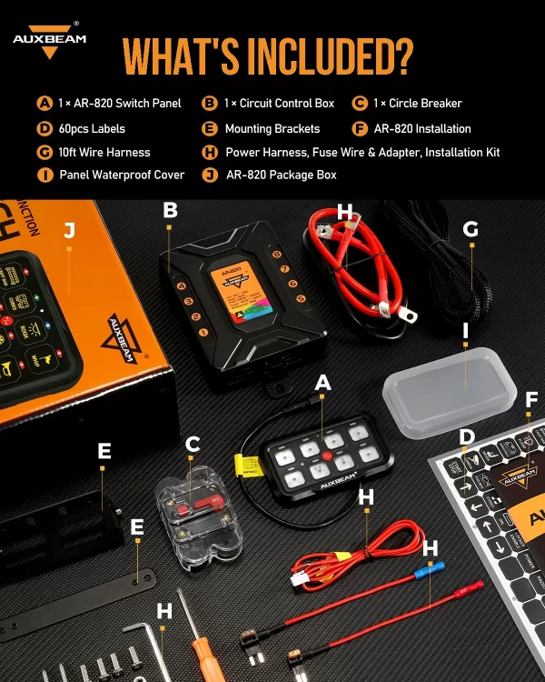 AuxBeam AR-820 RGB Switch Panel