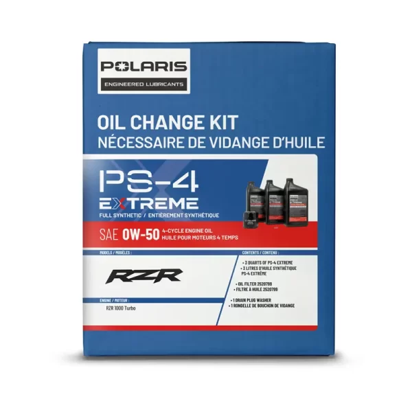 Polaris PS-4 Extreme Duty 0W-50 Full Synthetic Motor Oil Change Kit - 2890058