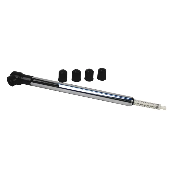 Low Pressure Pencil Tire Gauge with Valve Caps (1-20 psi)