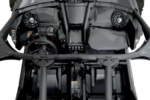 Overhead view of UTV STEREO CAN-AM® X3 SIGNATURE SERIES STAGE 7 STEREO KIT