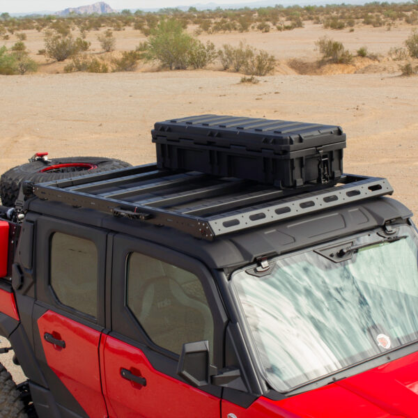 Roof rack with Pelican case